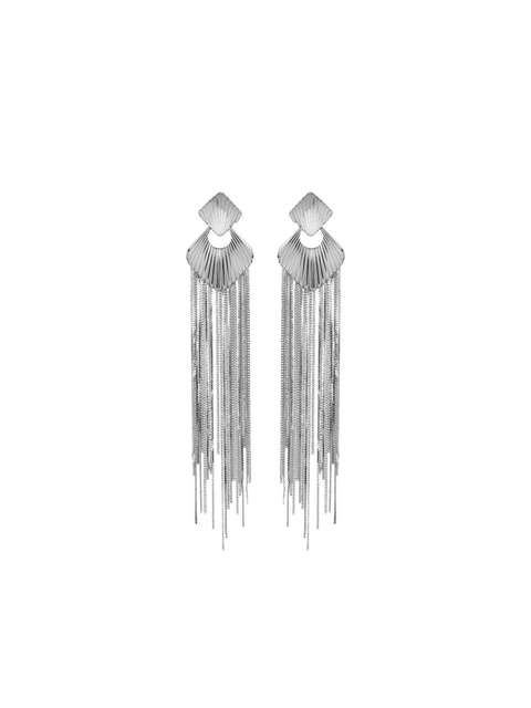 Jennifer Behr Blythe fringed earrings - Silver - zdjęcie produktu nr 1