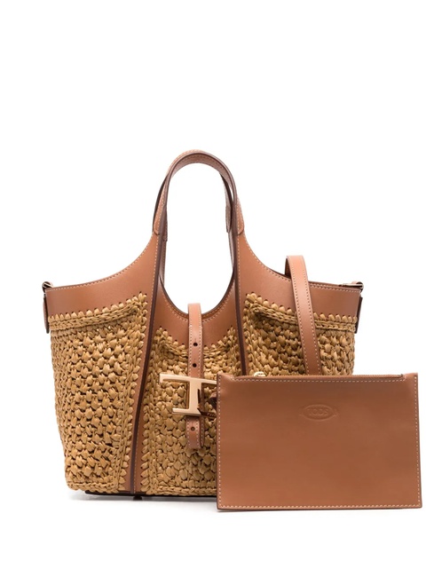 Tod's Timeless raffia tote bag - Neutrals - zdjęcie produktu nr 1