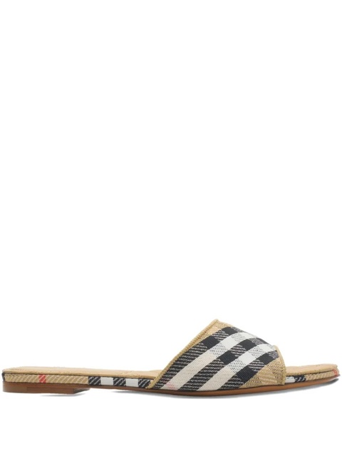 Burberry Sloane check-pattern sandals - Neutrals - zdjęcie produktu nr 1