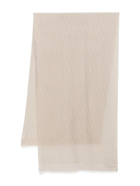 FENDI FF-jacquard scarf - Neutrals - zdjęcie produktu nr 1