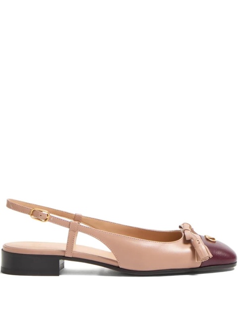 Valentino Garavani 25mm Valet Du Roi Kid slingback ballet flats - Neutrals - zdjęcie produktu nr 1