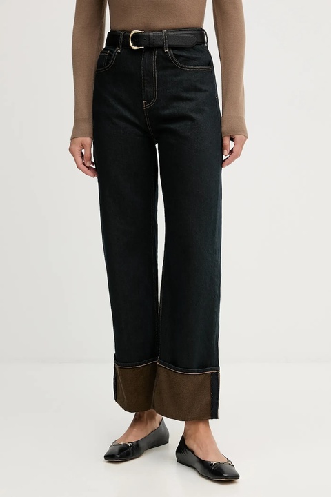 Sisley jeansy damskie kolor granatowy 4STALE04V - zdjęcie produktu nr 1