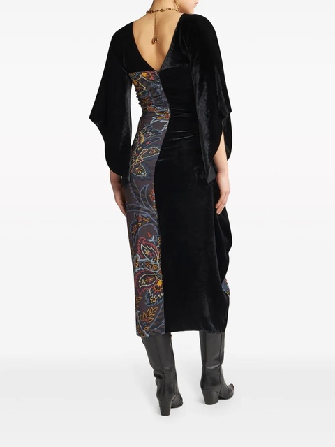 ETRO paisley contrasting print dress - Black - zdjęcie produktu nr 1