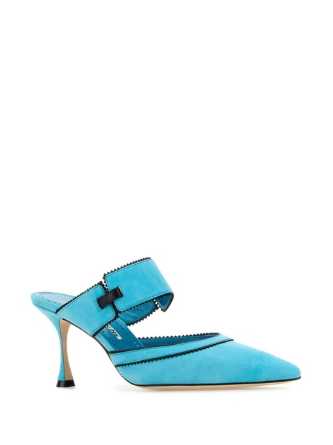 Manolo Blahnik 70mm Brontiamusa mules - Blue - zdjęcie produktu nr 2