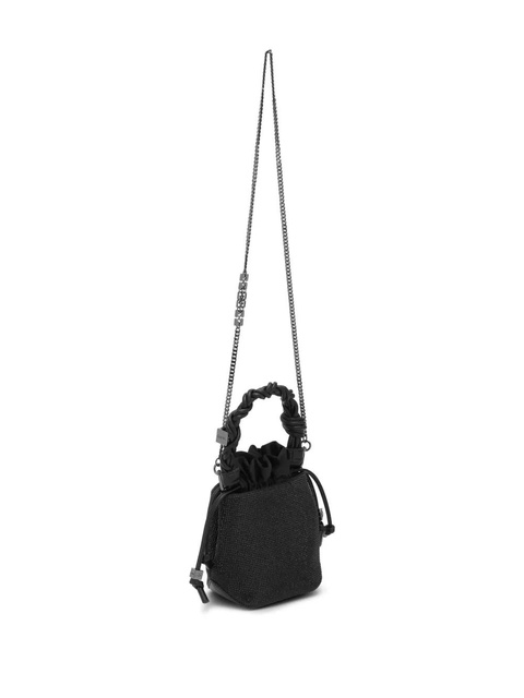 GANNI braided-handle leather tote bag - Black - zdjęcie produktu nr 2