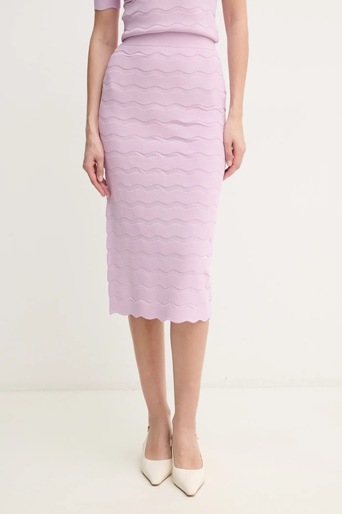 Herve Leger spódnica Eloise kolor fioletowy midi ołówkowa SCJ3515831 - zdjęcie produktu nr 2