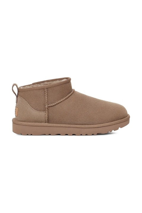 UGG śniegowce zamszowe Classic Ultra Mini kolor beżowy 1116109.CRBO - zdjęcie produktu nr 1