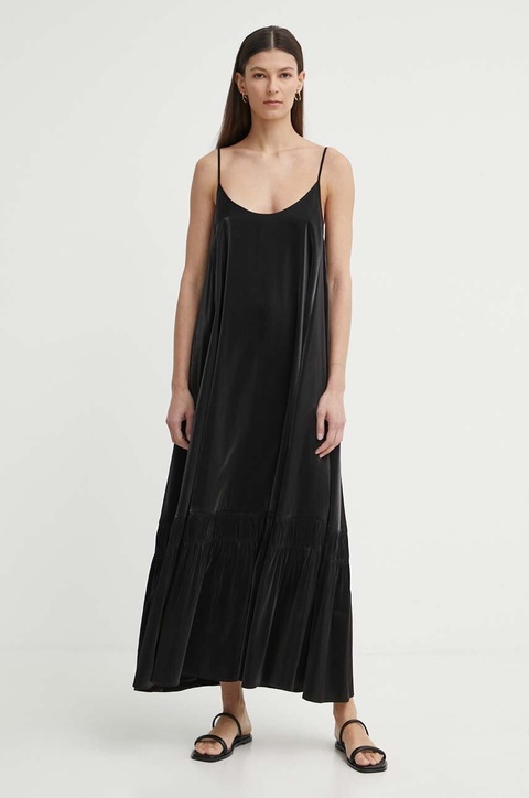 AERON sukienka IMOGEN kolor czarny maxi rozkloszowana AW24SSDR523491 - zdjęcie produktu nr 2