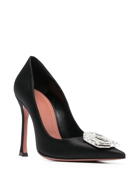 Amina Muaddi Camelia crystal-embellished 105mm pumps - Black - zdjęcie produktu nr 2