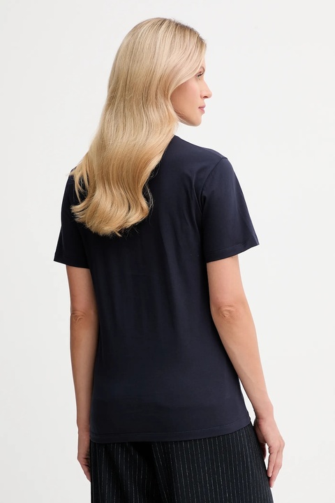 Bally t-shirt bawełniany damski kolor granatowy WJE085 - zdjęcie produktu nr 2