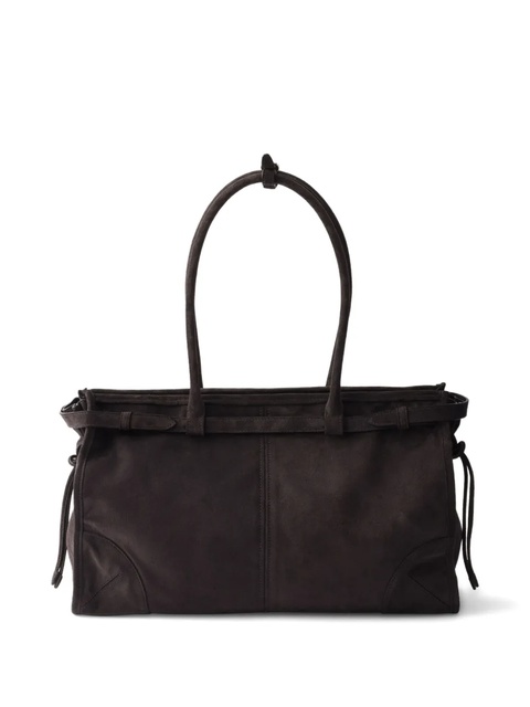 Prada large Bonnie suede tote bag - Brown - zdjęcie produktu nr 2