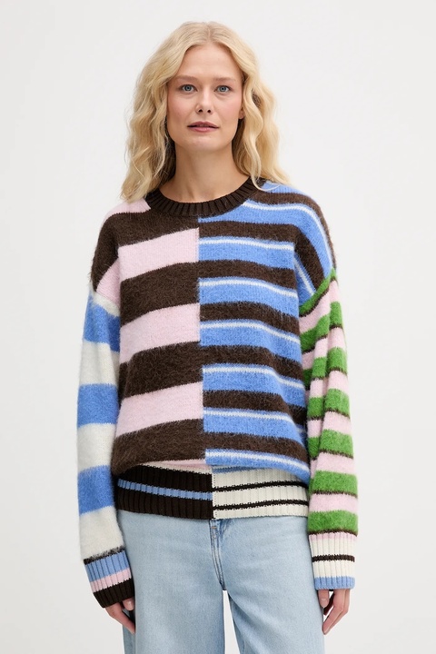 Stine Goya sweter z dodatkiem wełny kolor brązowy SG-AW25-K021-2328 - zdjęcie produktu nr 1