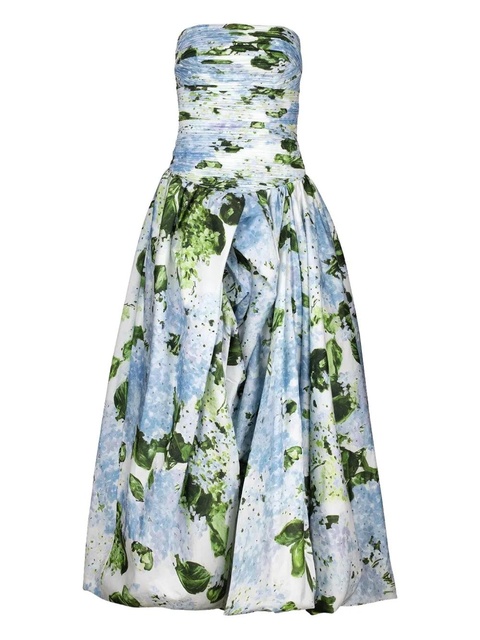 Aje Behold floral-print strapless dress - Blue - zdjęcie produktu nr 2