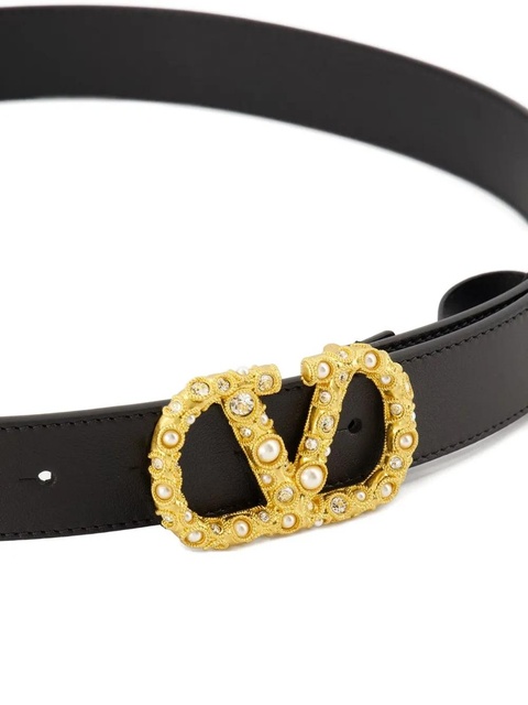 Valentino Garavani VLogo leather belt - Black - zdjęcie produktu nr 2