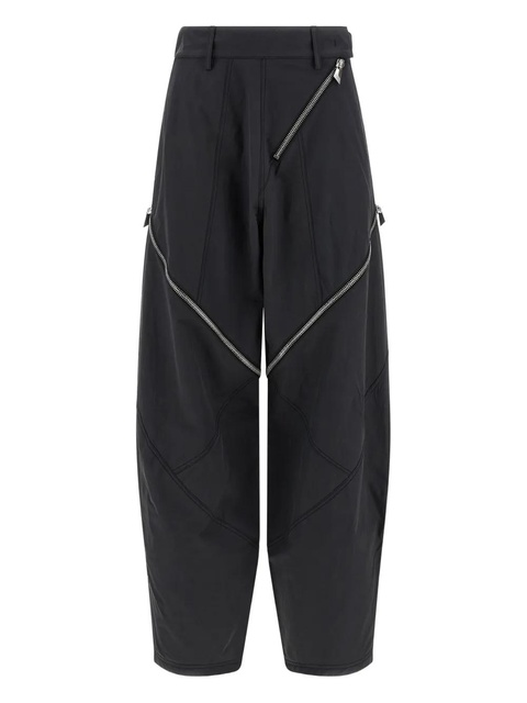 The Attico zip-details tapered trousers - Black - zdjęcie produktu nr 1