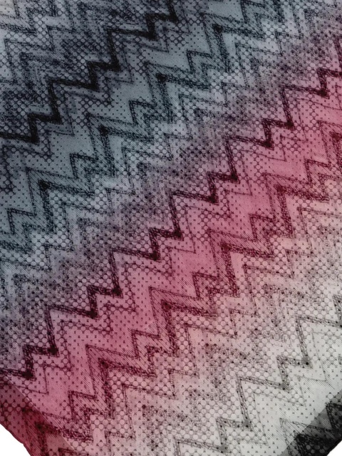 Missoni zigzag pattern scarf - Grey - zdjęcie produktu nr 2