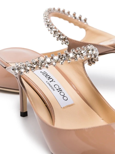 Jimmy Choo 65mm Bing leather mules - Neutrals - zdjęcie produktu nr 2