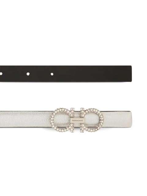 Ferragamo reversible adjustable Gancini belt - Silver - zdjęcie produktu nr 2