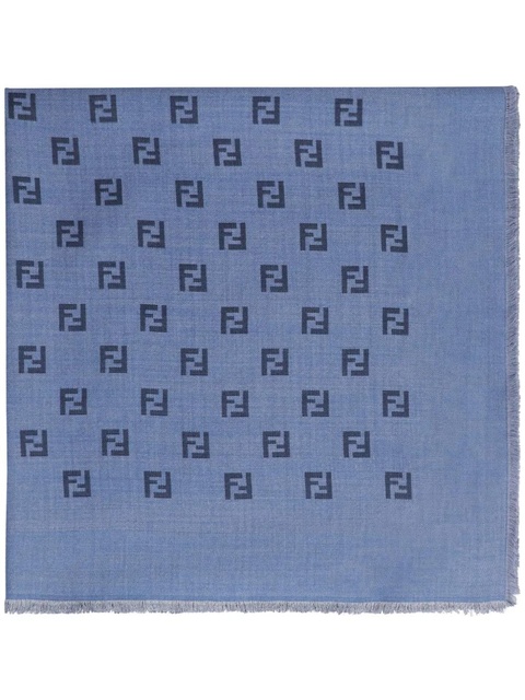 FENDI monogram print scarf - Blue - zdjęcie produktu nr 1