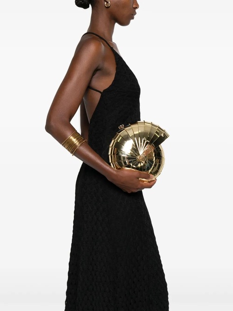 Cult Gaia shell-motif clutch bag - Gold - zdjęcie produktu nr 2