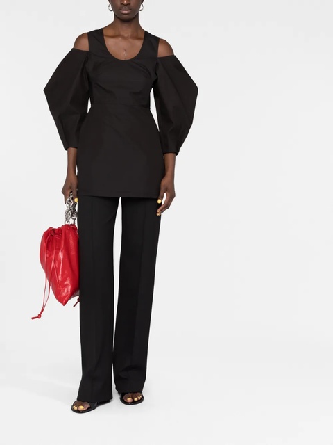 Jil Sander cold-shoulder blouse - Black - zdjęcie produktu nr 2