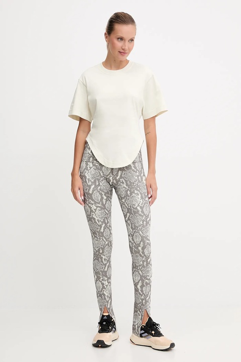 adidas by Stella McCartney t-shirt treningowy damski kolor beżowy JX6775 - zdjęcie produktu nr 2