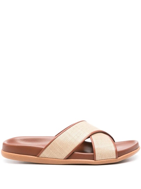 Ancient Greek Sandals Thais basket-weave slides - Neutrals - zdjęcie produktu nr 1