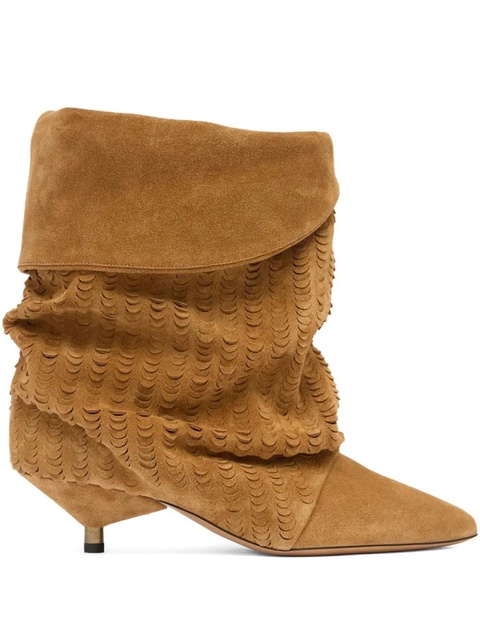 ISABEL MARANT 45mm Edrik embossed boots - Brown - zdjęcie produktu nr 1