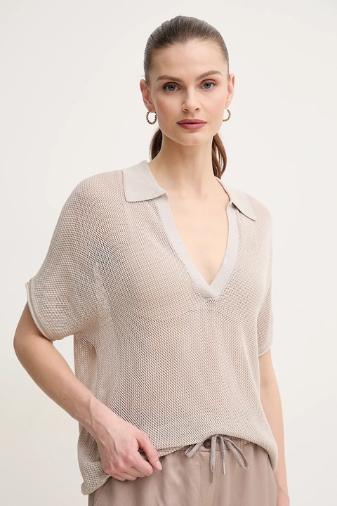 Marc Aurel sweter damskie kolor beżowy lekki 8994-8000-82052 - zdjęcie produktu nr 1