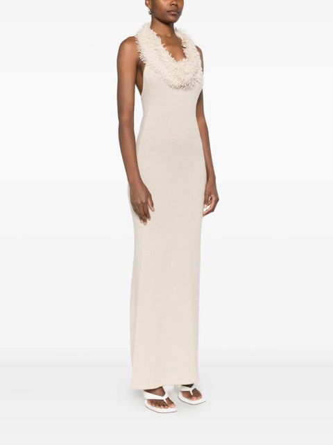 Aya Muse Wren halterneck maxi dress - Neutrals - zdjęcie produktu nr 2
