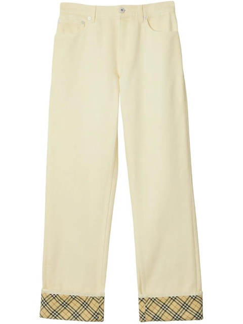 Burberry check detailing jeans - Neutrals - zdjęcie produktu nr 1