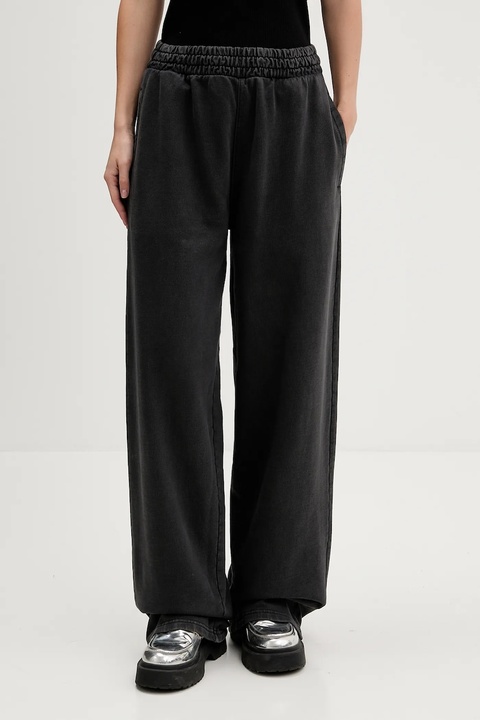 Hugo Blue spodnie dresowe bawełniane damskie kolor szary gładkie 50547956 - zdjęcie produktu nr 1