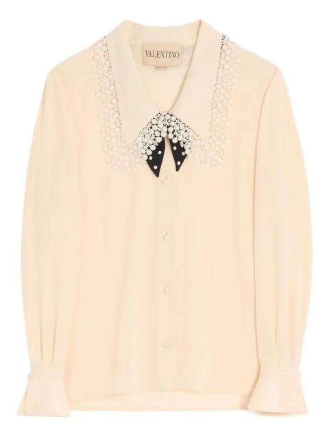 Valentino Garavani lace silk shirt - Neutrals - zdjęcie produktu nr 1