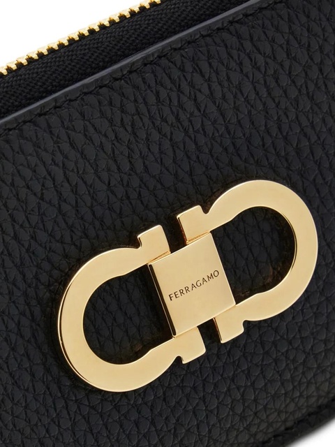 Ferragamo gancio zip credit card holder - Black - zdjęcie produktu nr 2