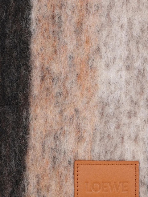 LOEWE striped fringed scarf - Neutrals - zdjęcie produktu nr 1