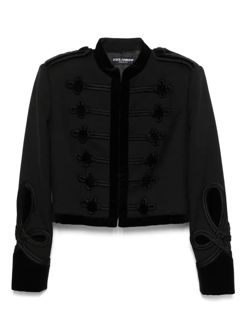 Dolce & Gabbana gabardine epaulettes jacket - Black - zdjęcie produktu nr 1