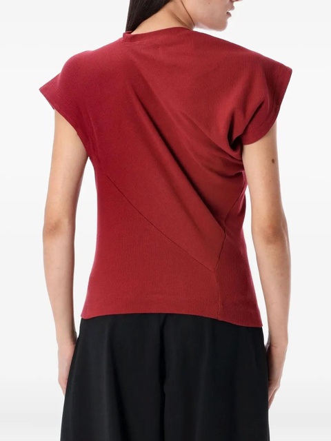 Vivienne Westwood Hebo asymmetric-neck ribbed sweater - Red - zdjęcie produktu nr 1