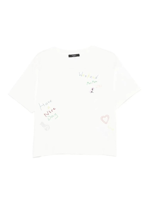 Weekend Max Mara embroidered T-shirt - White - zdjęcie produktu nr 1