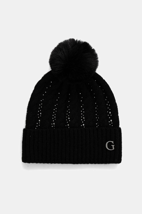 Guess czapka kolor czarny AW5385 POL01 - zdjęcie produktu nr 1