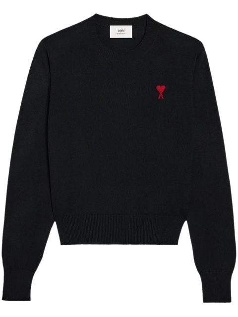 AMI Paris Ami de Coeur wool sweater - Black - zdjęcie produktu nr 2