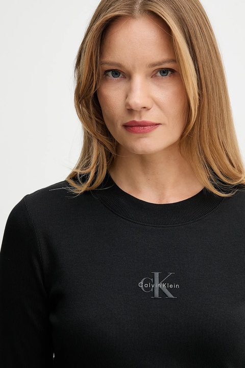 Calvin Klein Jeans longsleeve kolor czarny LV047A803G - zdjęcie produktu nr 2
