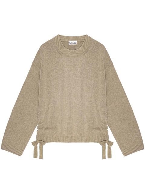 GANNI drawstring sweater - Neutrals - zdjęcie produktu nr 1