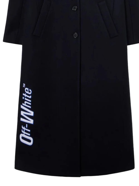 Off-White long wool coat - Blue - zdjęcie produktu nr 1