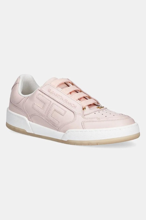 Elisabetta Franchi sneakersy skórzane kolor różowy SA48G51E2 - zdjęcie produktu nr 1