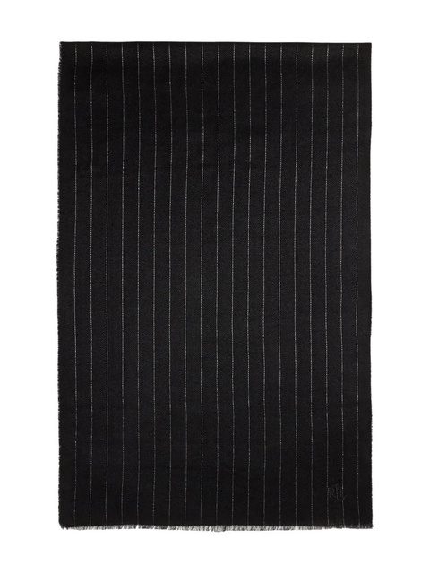 Lauren Ralph Lauren striped fringed scarf - Black - zdjęcie produktu nr 1
