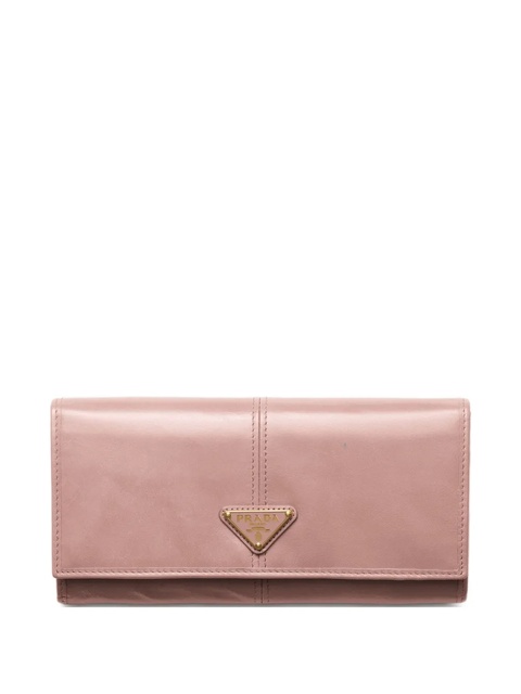 Prada large triangle-logo wallet - Pink - zdjęcie produktu nr 1