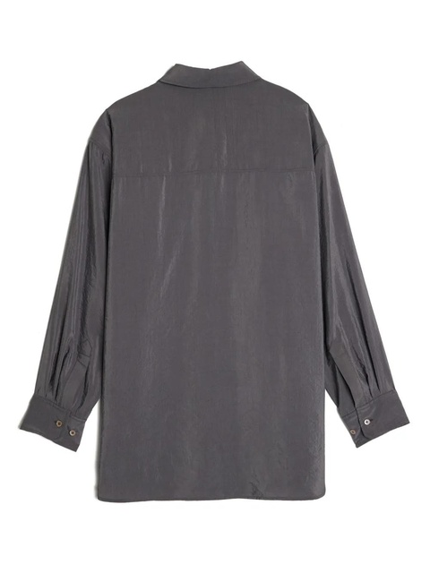 LEMAIRE neck-tie cotton shirt - Grey - zdjęcie produktu nr 2