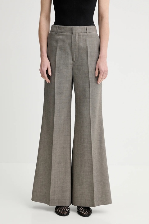 Filippa K spodnie wełniane damskie kolor brązowy szerokie high waist 31424.FK - zdjęcie produktu nr 1