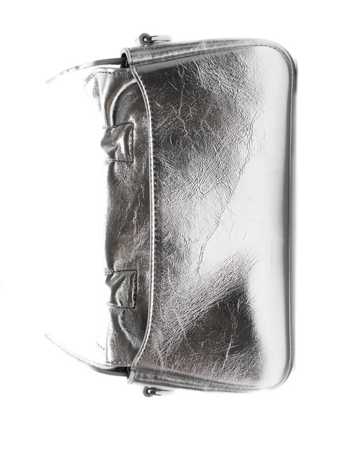 Acne Studios bow-detail calf leather satchel - Silver - zdjęcie produktu nr 1