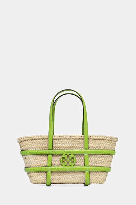 Tory Burch torebka z rafii Ella Straw kolor beżowy 169396-300 - zdjęcie produktu nr 1
